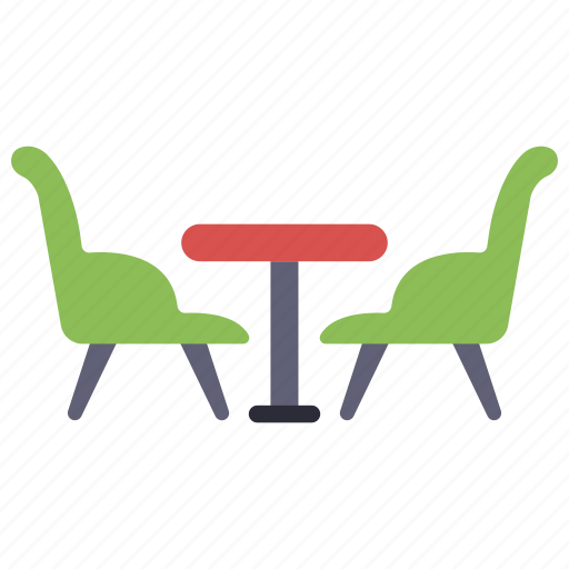 Patio, chairs table, restaurant table, restaurant furniture, outdoor sitting icon - Download on Iconfinder