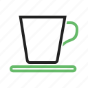 cup, handle, mug, pitcher, plate, tea