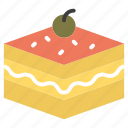 bakery food, cake piece, dessert, pudding cake, sweet food