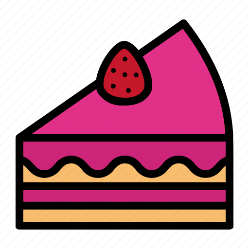 Cake, food, sweet, slice, dessert, cooking, gastronomy icon - Download on Iconfinder