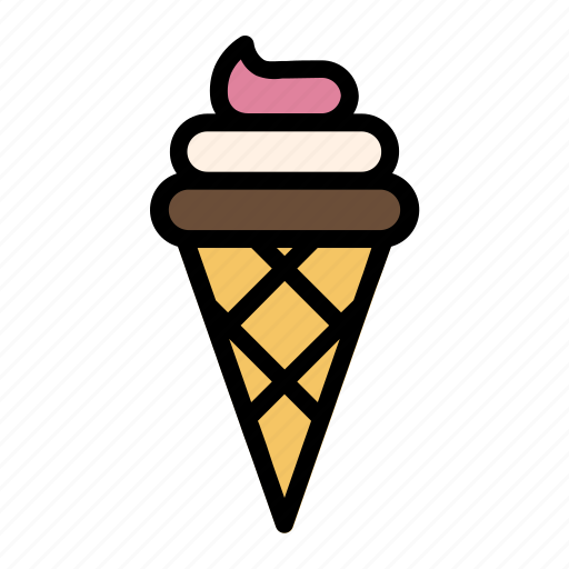 Cream, ice, food, cone, dessert, sweet, gastronomy icon - Download on Iconfinder
