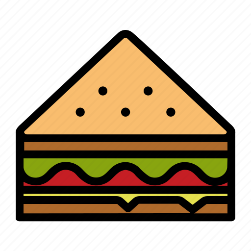 Sandwich, food, bread, salad, bakery, junk food, fast food icon - Download on Iconfinder