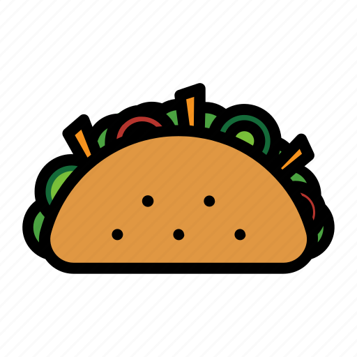 Taco, food, fast, tortilla, mexican, vegetarian, fast food icon - Download on Iconfinder