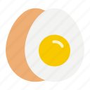 boiled, egg, food, yolk, breakfast, cooking, restaurant