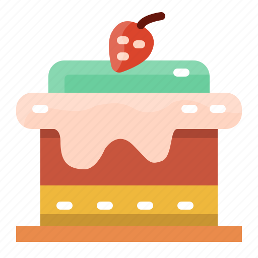 Cake, celebrate, dessert, strawberry, food icon - Download on Iconfinder