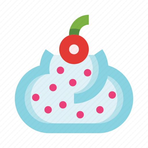 Ice, cream, dessert, sweet, tasty, ice cream, cherry icon - Download on Iconfinder
