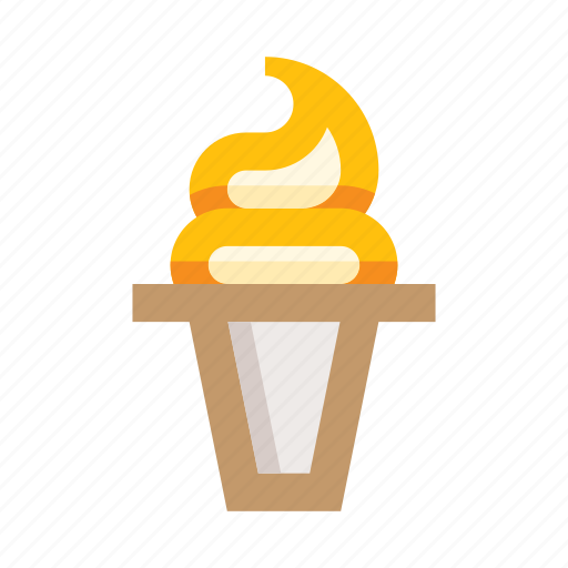 Ice, cream, dessert, sweet, ice cream, fruit, waffle corn icon - Download on Iconfinder