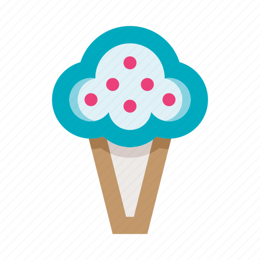 Ice, cream, dessert, sweet, ice cream, scoop, waffle corn icon - Download on Iconfinder