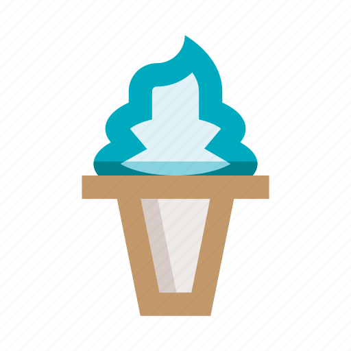 Ice, cream, dessert, sweet, tasty, ice cream, waffle corn icon - Download on Iconfinder