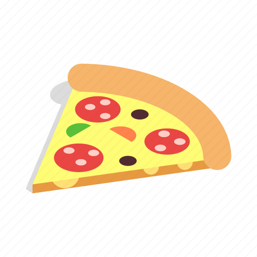 Cheese, dinner, food, isometric, italian, pizza, slice icon - Download on Iconfinder