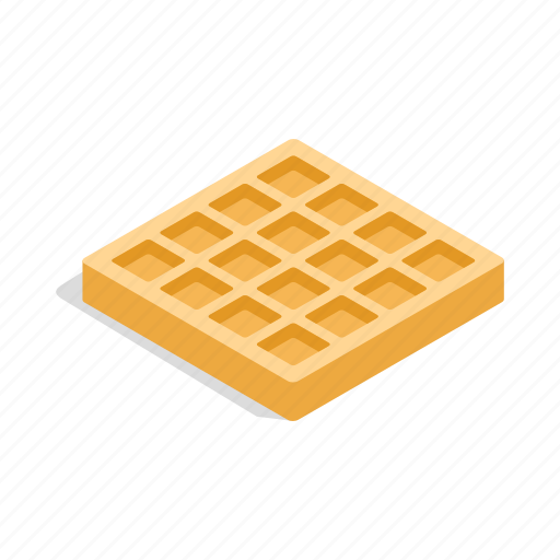 Dessert, food, isometric, snack, sweet, wafer, waffles icon - Download on Iconfinder