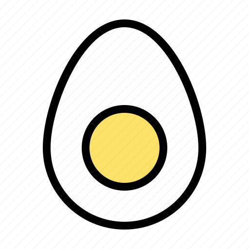 Boiled, hard, food, breakfast, egg icon - Download on Iconfinder