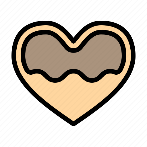 Heart, cookie, love, dessert, food icon - Download on Iconfinder