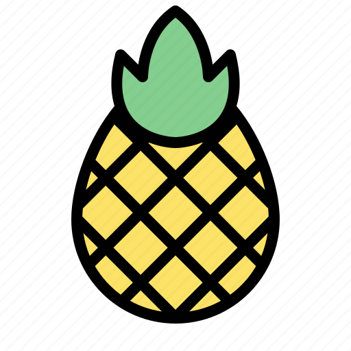 Pineapple, vegetable, food, fruit, gastronomy, healthy icon - Download on Iconfinder