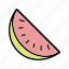 watermelon, slice, fruit 