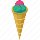ball, cone, cream, dessert, ice, sweet