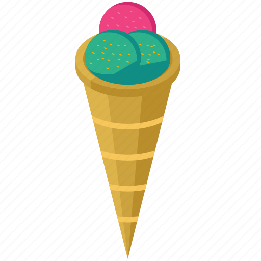 Ball, cone, cream, dessert, ice, sweet icon - Download on Iconfinder