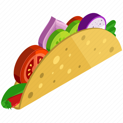 Desserts, food, meals, onion, taco, tomato icon - Download on Iconfinder