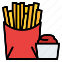 french, fries, ketchup, food, menu, eating, delivery, meal, restaurant