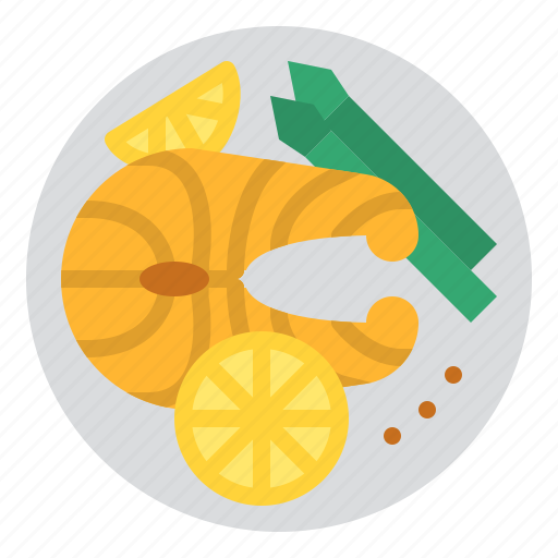 Salmon, steak, food, menu, eating, delivery, meal icon - Download on Iconfinder