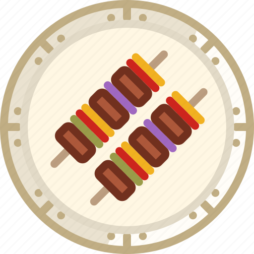 Bbq, cooking, dish, food, grill, skewer icon - Download on Iconfinder