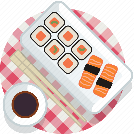 Food, gastronomy, japan, meal, plate, sushi, tablecloth icon - Download on Iconfinder