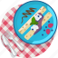 food, gastronomy, meal, pancake, plate, sweet, tablecloth 