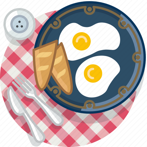 Breakfast, egg, food, gastronomy, meal, plate, tablecloth icon - Download on Iconfinder