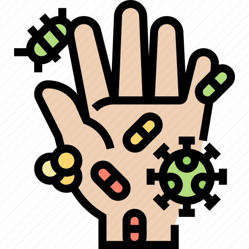 Hand, germs, bacteria, hygiene, dirty icon - Download on Iconfinder