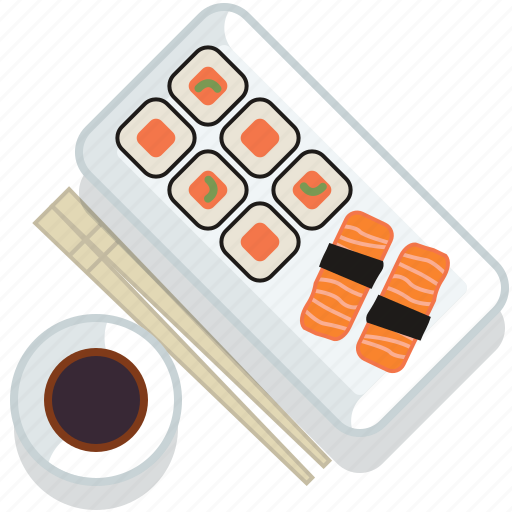 Food, gastronomy, japan, meal, plate, restaurant, sushi icon - Download on Iconfinder