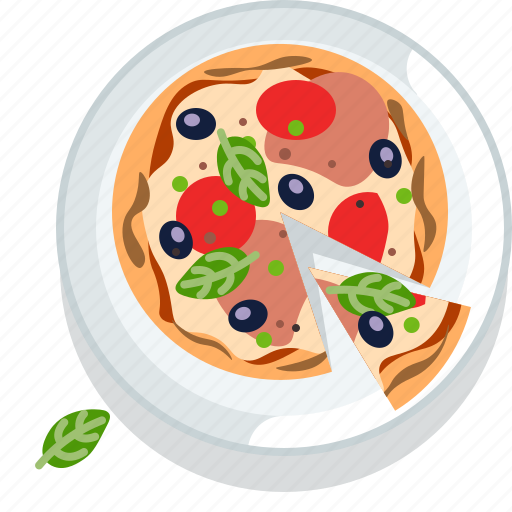 Food, gastronomy, italy, meal, pizza, plate, restaurant icon - Download on Iconfinder