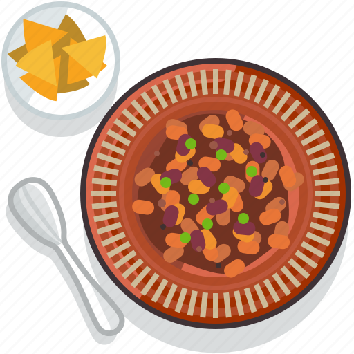 Chilli, food, gastronomy, meal, plate, restaurant, tortillas icon - Download on Iconfinder