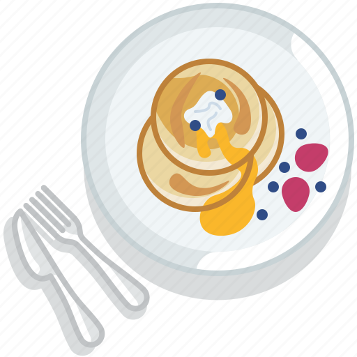 Food, gastronomy, lunch, meal, pancake, plate, restaurant icon - Download on Iconfinder