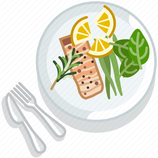 Cooking, fish, food, meal, restaurant, salmon, serving icon - Download on Iconfinder