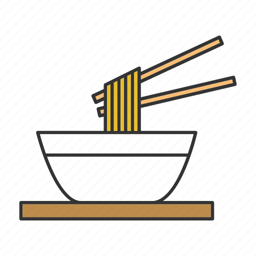 Bowl, chinese, chopsticks, food, noodles, pasta, wok icon - Download on Iconfinder