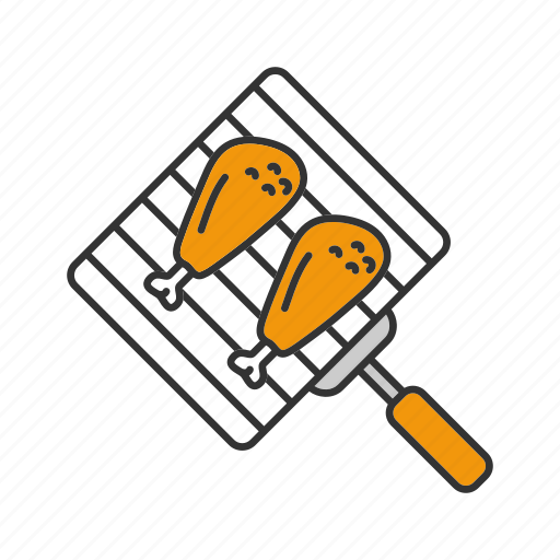 Barbeque, chicken, chicken legs, drumsticks, grilled, hand grill, roasted icon - Download on Iconfinder