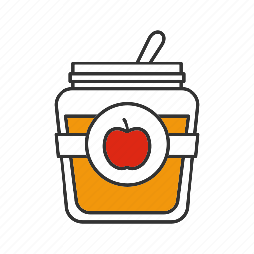 Apple, food, fruit, glass jar, jam, jelly, marmalade icon - Download on Iconfinder