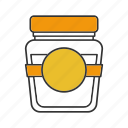 blank label, canning, empty, food, glass jar, jar, tin