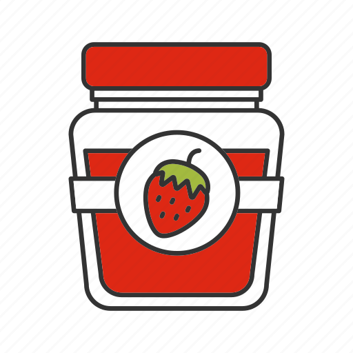 Berry, fruit, glass jar, jam, jelly, marmelade, strawberry icon - Download on Iconfinder