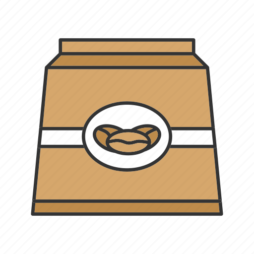 Bag, beans, coffee, coffee beans, drink, ground coffee, paper package icon - Download on Iconfinder