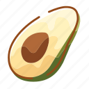avocado, chromatic, colored, food, persea, snack 
