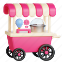 catton, candy, stall, food stall, food, street food, food cart, sugar, sweet 
