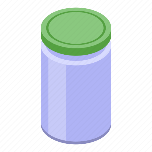Food, storage, jar, isometric icon - Download on Iconfinder
