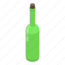 drink, glass, bottle, isometric