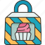 cup, cake, boxes, bakery, packaging 
