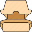 hamburger, boxes, fast, food, packaging