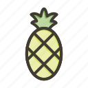 pineapple, fruit, ananas, tropical, summer