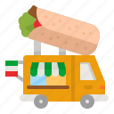 burrito, food, truck, delivery, trucking
