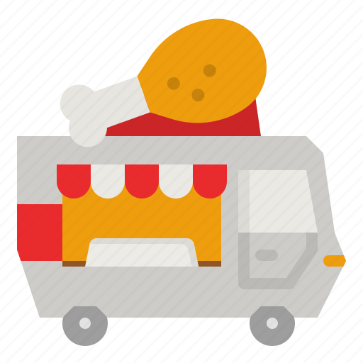 Chicken, food, truck, delivery, trucking icon - Download on Iconfinder