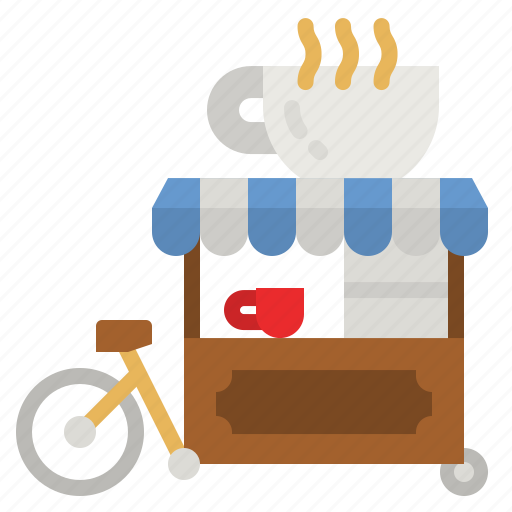Coffee, food, truck, delivery, cart icon - Download on Iconfinder